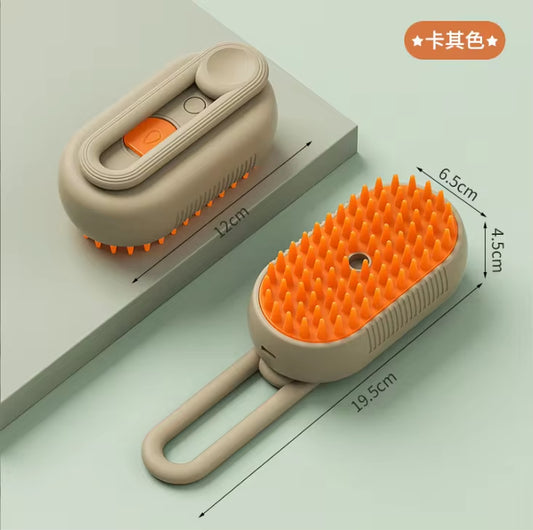Cepillo eléctrico con spray 4 en 1 para perros y gatos